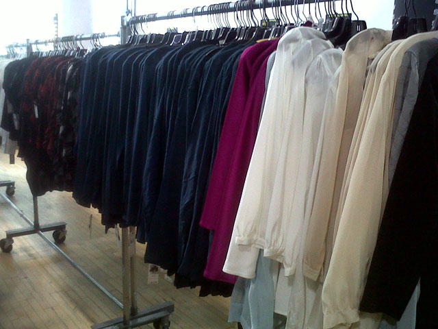 Long sleeve blouses at the DKNY Sample Sale
