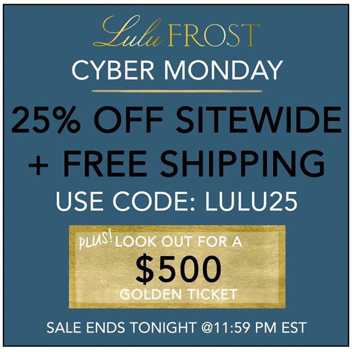 Lulu Frost Cyber Monday Sale