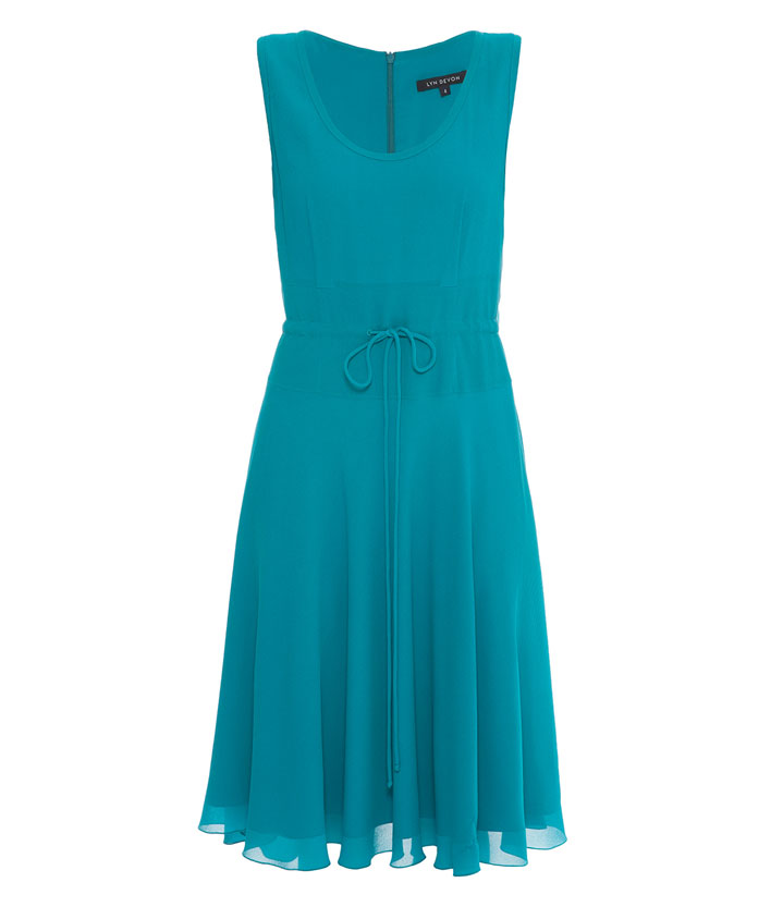 Lyn Devon - New Izzie Waffle Silk Chiffon Dress, 60% Off, now $558 (reg. $1,395)