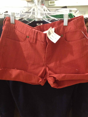 Madewell Cuffed Red Shorts ($25, size 27)