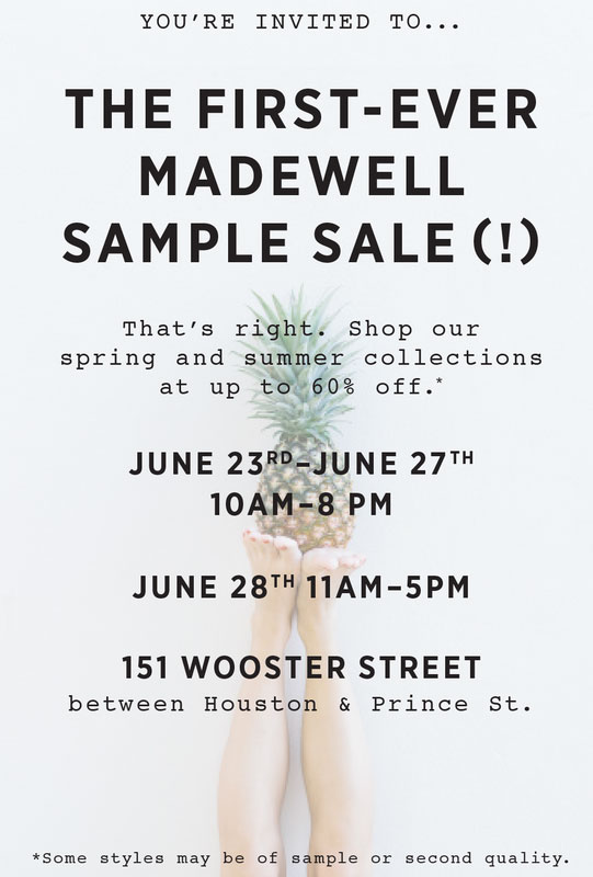  Madewell Sample Sale