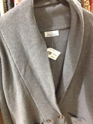 Madewell’s Wallace Double Breasted Grey Sweater ($35, One Size)
