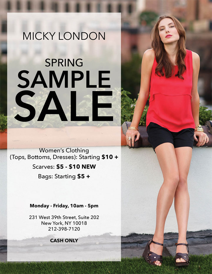 Micky London Sample Sale 