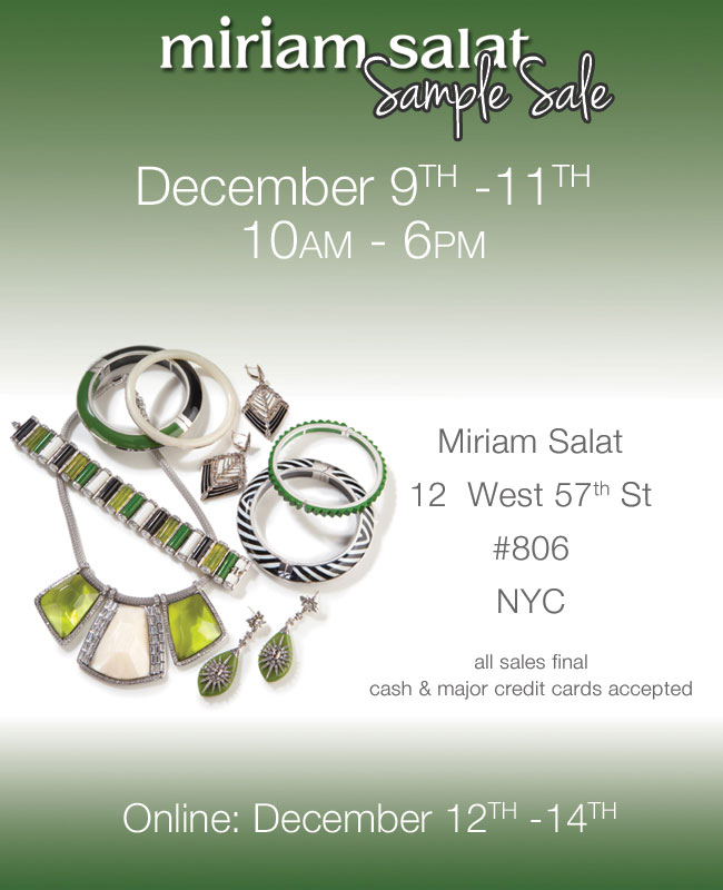 Miriam Salat Sample Sale