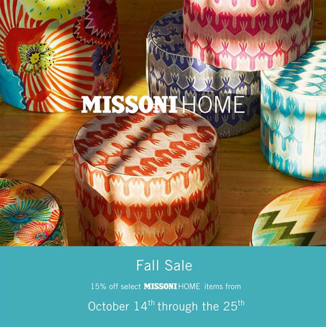 MissoniHome Annual Sale