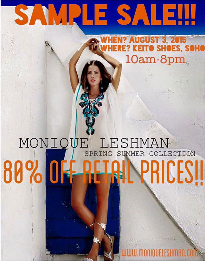 Monique Leshman Sample Sale