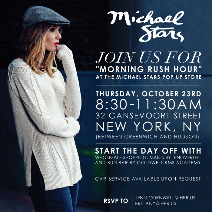 "Morning Rush Hour" at the Michael Stars NYC Pop Up Store