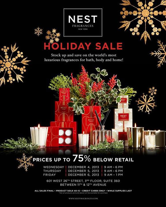 NEST Fragrances Holiday Sample Sale