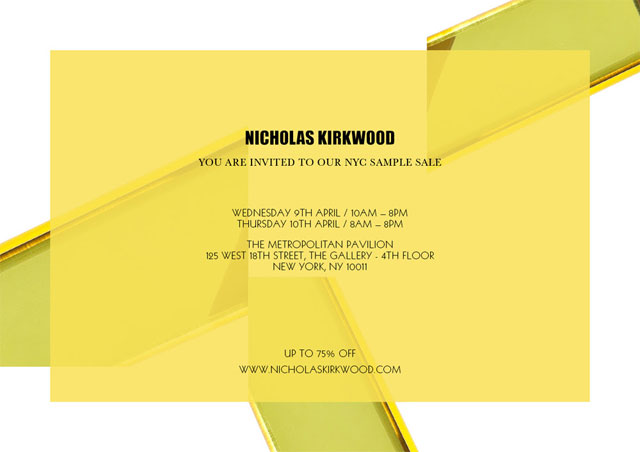 Nicholas Kirkwood Sample Sale