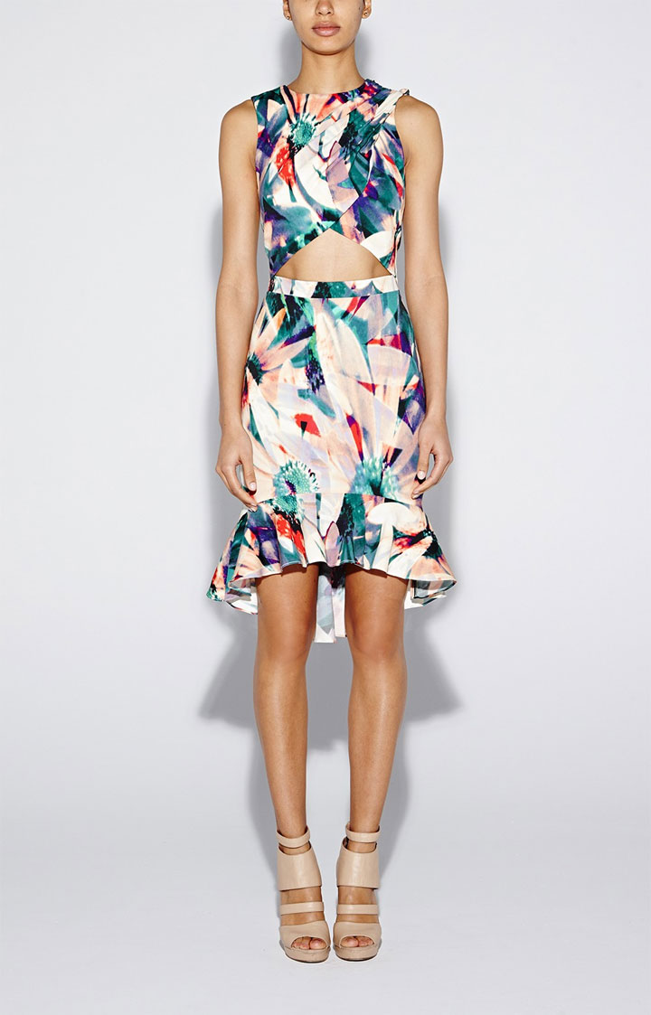 Nicole Miller Artelier Floral Tropica Pari Dress: $210 (orig. 420)