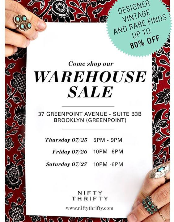 NiftyThrifty Warehouse Sale