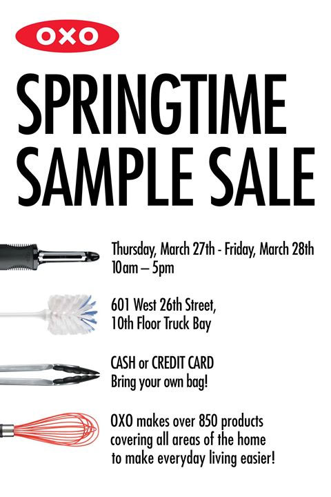 OXO Annual Springtime Sample Sale