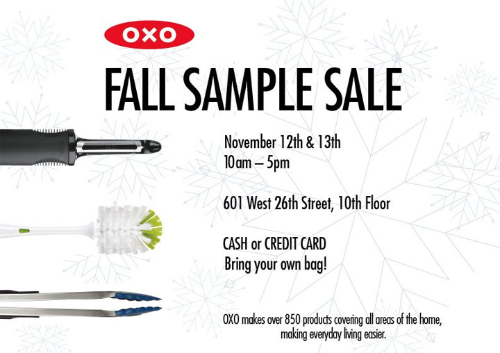 OXO Fall Sample Sale