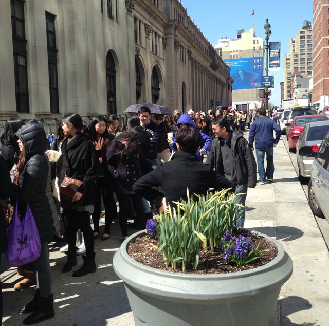 Outrageous lines outside Roger Vivier Sample Sale