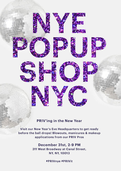 PRIV NYE Pop-up Shop
