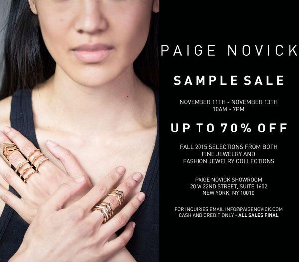 Paige Novick Fall Sample Sale