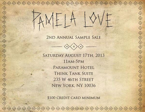 Pamela Love Annual Sample Sale