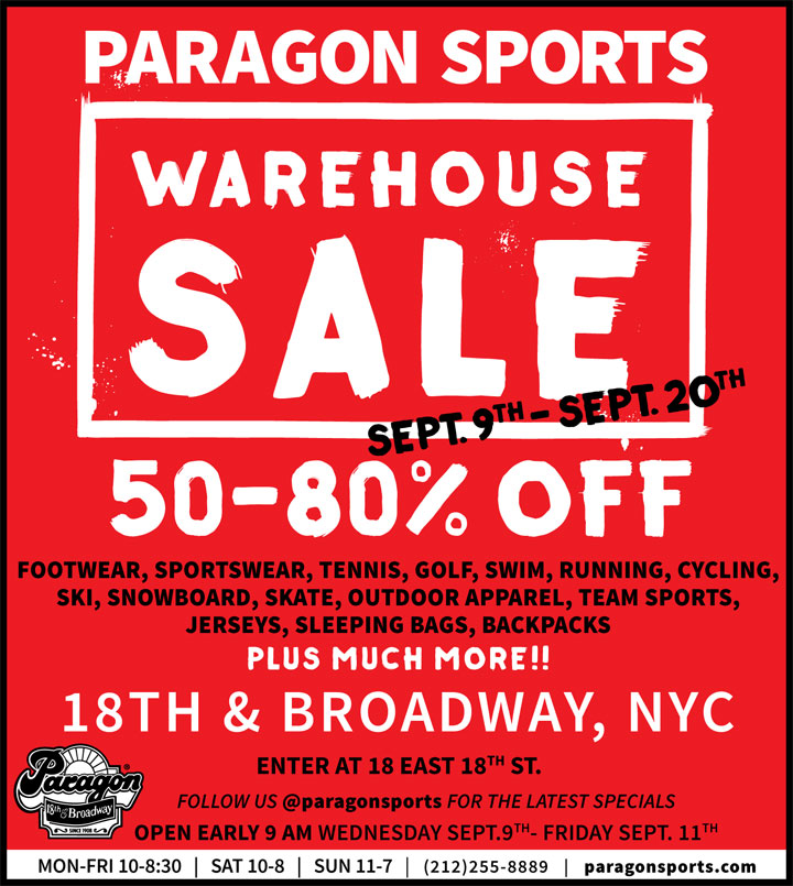 Paragon Sports Warehouse Sale