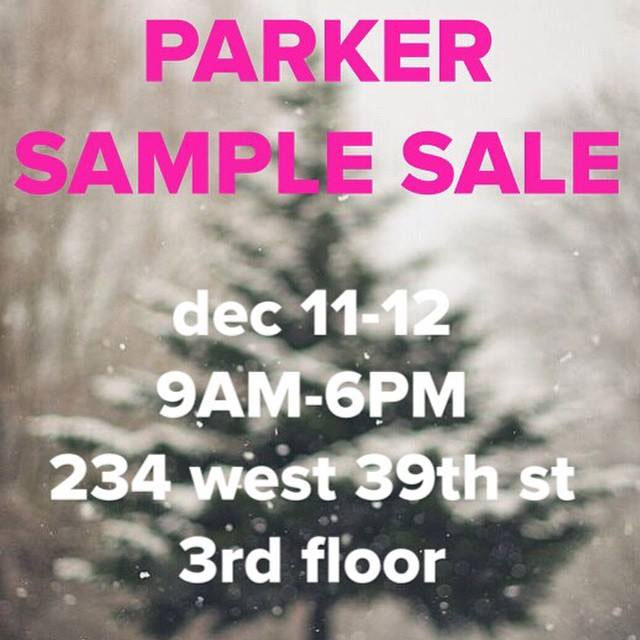 Parker Holiday Sample Sale