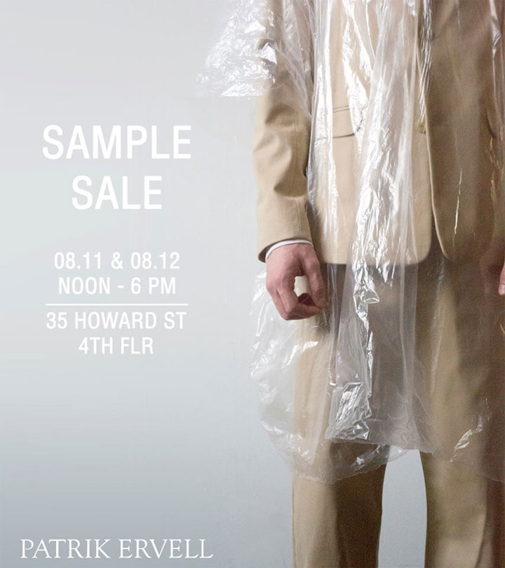 Patrik Ervell Sample Sale 