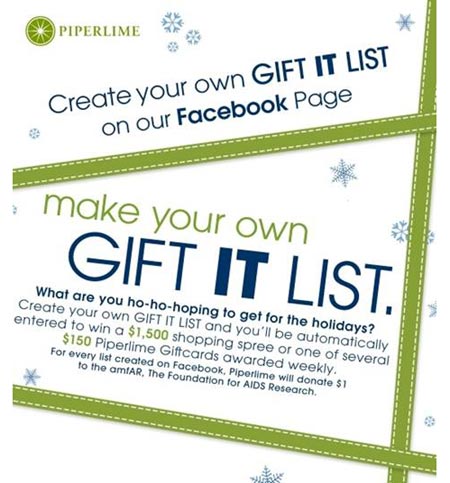 Make Your Own Gift It List with Piperlime