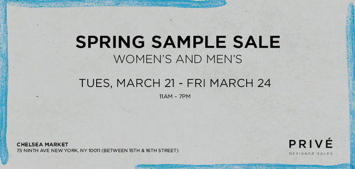 Prive Spring Sample Sale