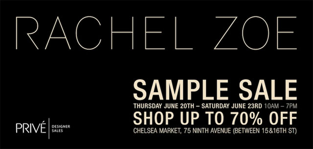 Rachel Zoe Sample Sale