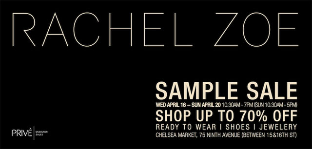 Rachel Zoe Sample Sale