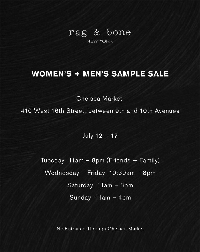 Rag & Bone Sample Sale