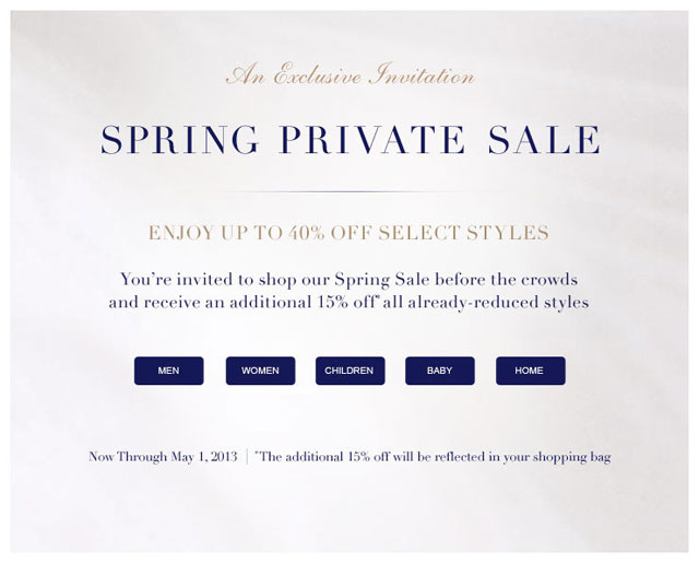 Ralph Lauren Spring Private Sale