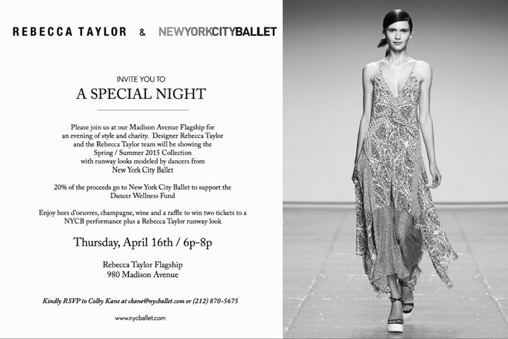 Rebecca Taylor x New York City Ballet Shopping Event