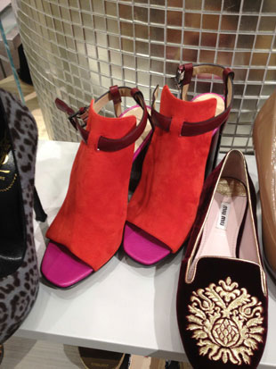 Reed Krakoff with his Red and Mango Melanie Cut heels that would make any little black dress pop ($525, orig. $750)