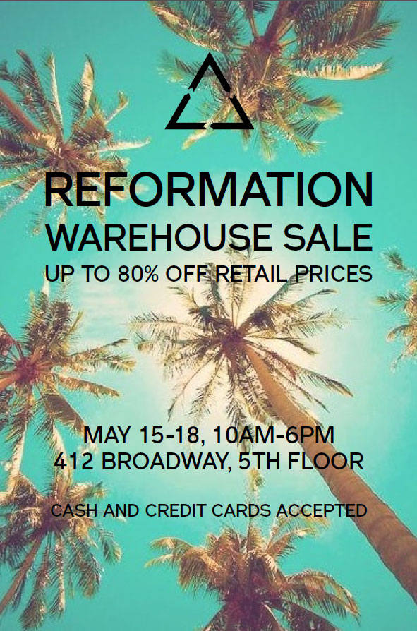 Reformation Warehouse Sale