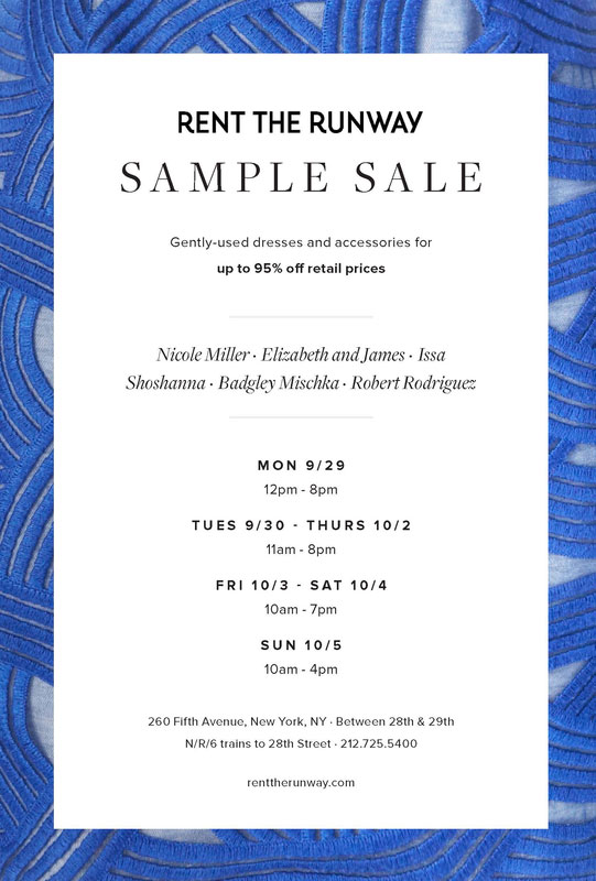 Rent the Runway Sample Sale