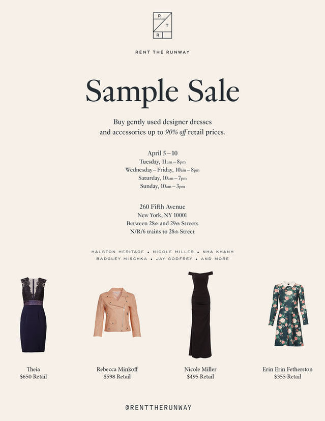 Rent the Runway Clothing & Accessories New York Sample Sale