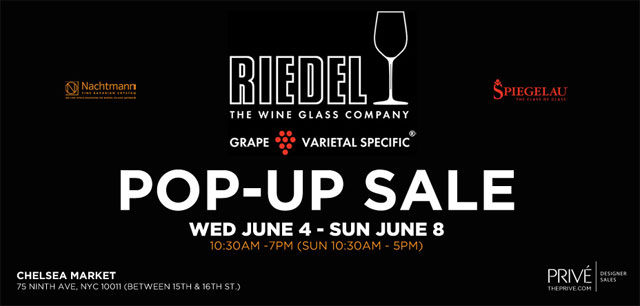 Riedel Glassware Pop-up Sale
