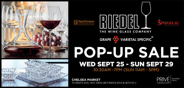 Riedel Glassware Pop-up Sale