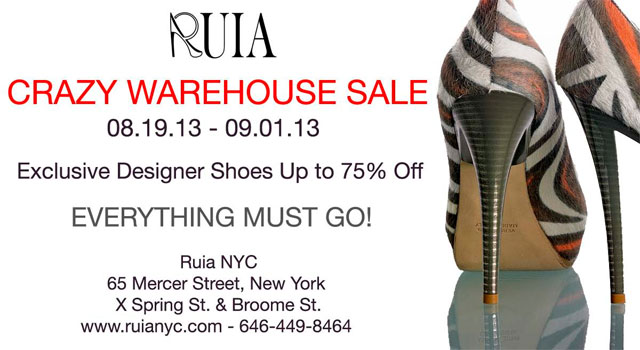 Ruia NYC Crazy Warehouse Sale