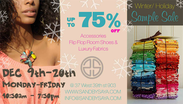 Sand by Saya Sample Sale