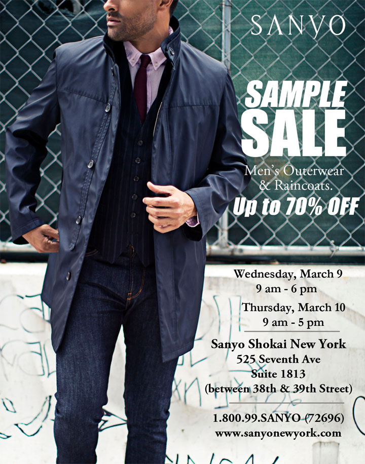 Sanyo New York Spring 2016 Sample Sale