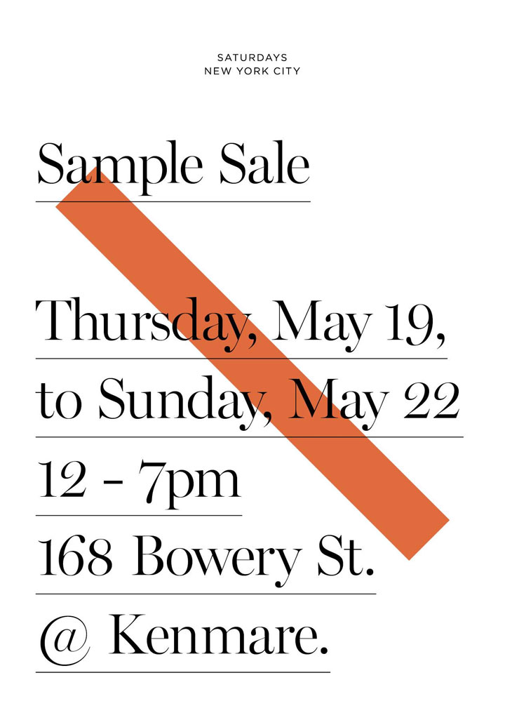 Saturdays NYC Sample Sale