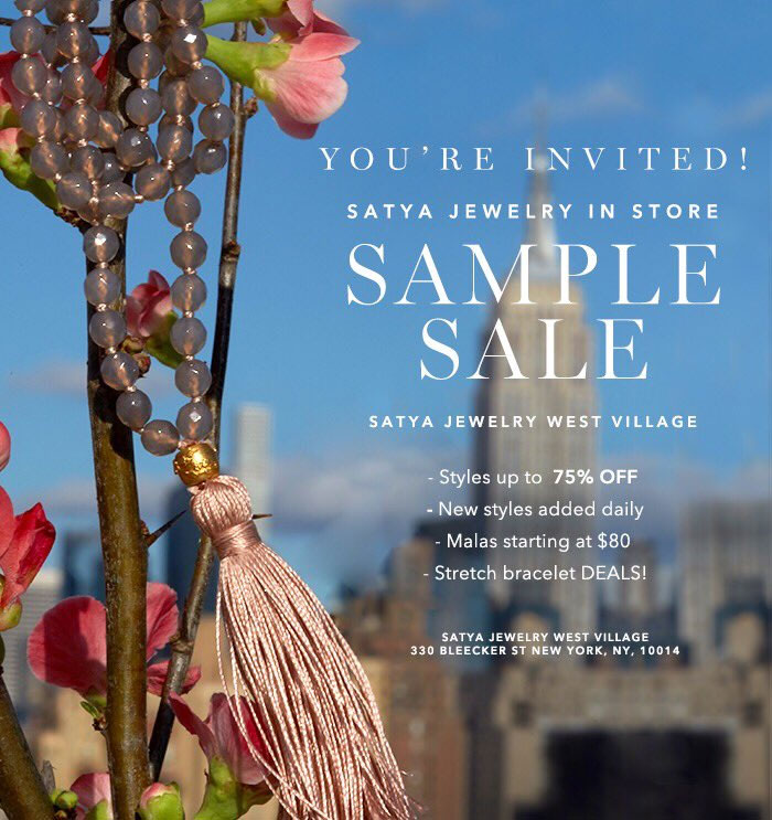 Satya Jewelry Sample Sale