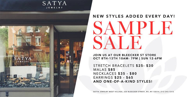 Satya Jewelry Sample Sale