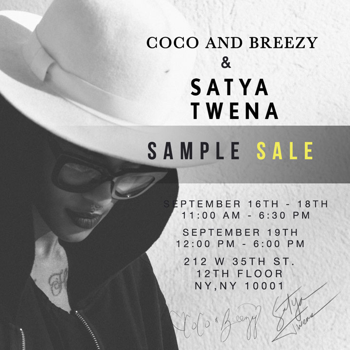 Satya Twena Hats & Coco & Breezy Eyewear Sample Sale