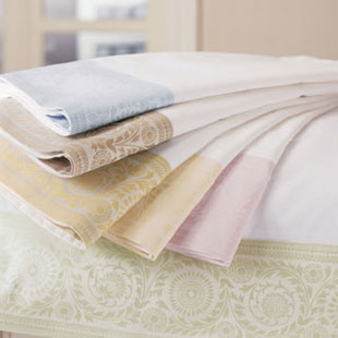 Lindsey Border Queen Sheet Set - 100% Egyptian cotton percale: $150 (orig. $610)