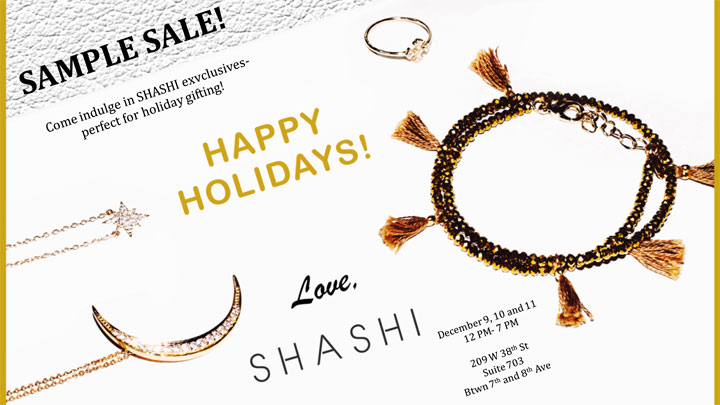 Shashi Jewelry Holiday Sample Sale