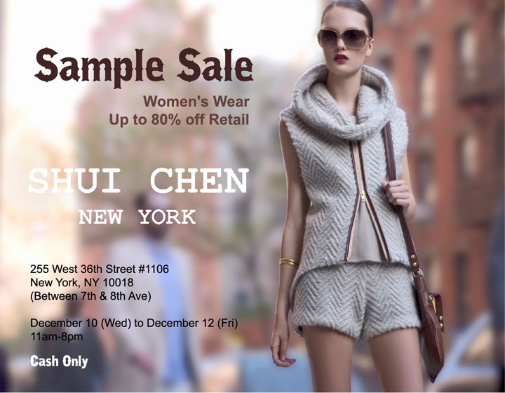  Shui Chen Sample Sale