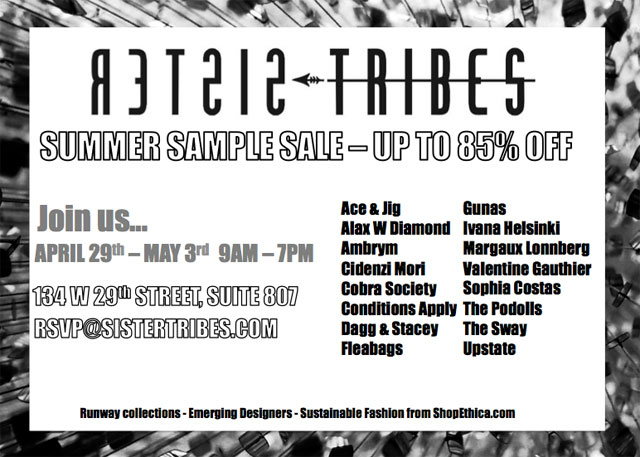 Sister Tribes Summer Sample Sale