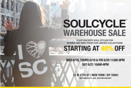 SoulCycle Warehouse Sale