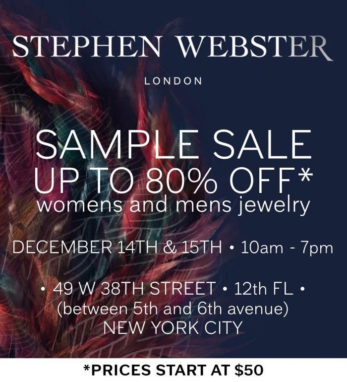 Stephen Webster Holiday Sample Sale